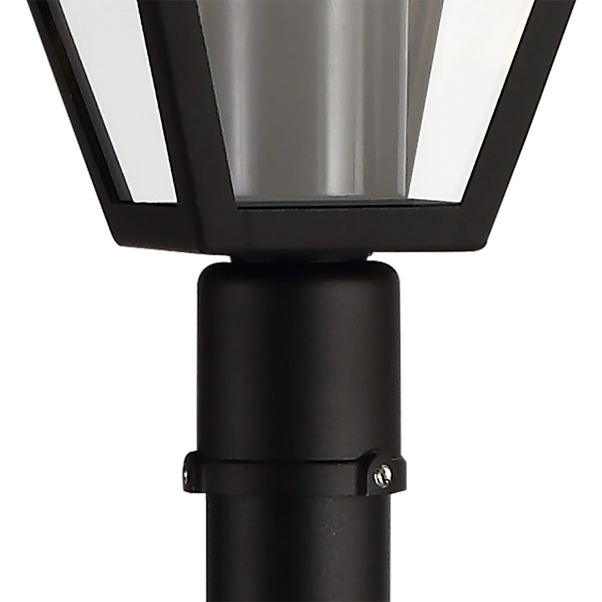 Luqi 100cm Post 1 Light IP44 Black, Clear D0548  Deco Luqi